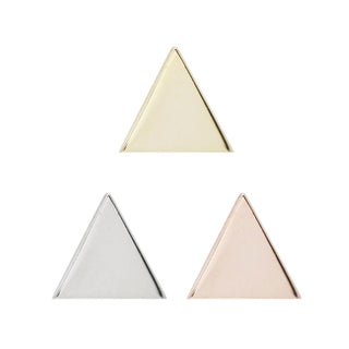 Solid Gold Triangle - Threadless End Threadless Ends Buddha Jewelry   