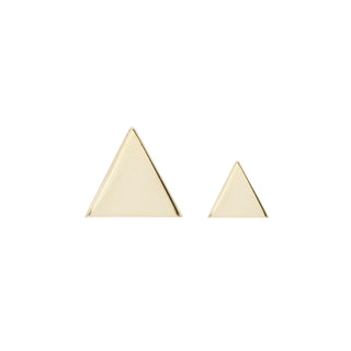 Solid Gold Triangle - Threadless End Threadless Ends Buddha Jewelry Yellow Gold 3mm 