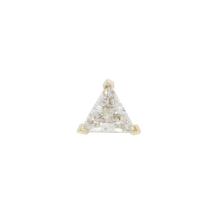 Trillion Swarovski CZ - Threadless End Threadless Ends Buddha Jewelry Yellow Gold