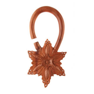 Khione Earrings - Saba Wood Organic Hanging Styles Buddha Jewelry