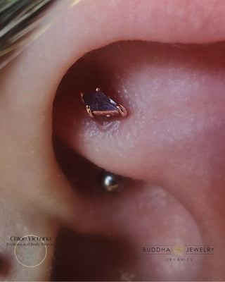 Mini Soho - Kite Cut Amethyst - Threadless End Threadless Ends Buddha Jewelry