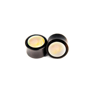 Arang wood Plugs - Mother of Pearl Plugs Buddha Jewelry