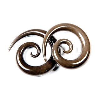 Glass Super Spiral - Grey Glass Buddha Jewelry