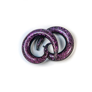 Glass Simple Spiral - Pink Dichro Glass Buddha Jewelry