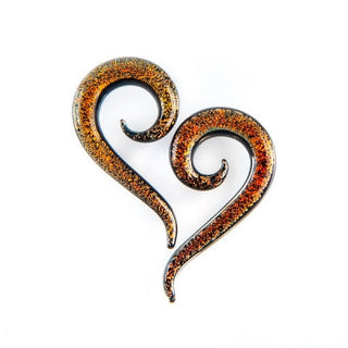 Glass Tail Spiral - Orange Dichro Glass Buddha Jewelry