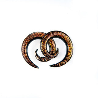 Glass Simple Spiral - Orange Dichro Glass Buddha Jewelry