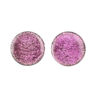 Glass Plugs - Pink Dichro Glass Buddha Jewelry