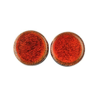 Glass Plugs - Red Dichro Glass Buddha Jewelry