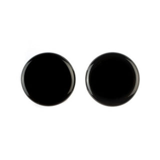 Glass Plugs - Black Glass Buddha Jewelry