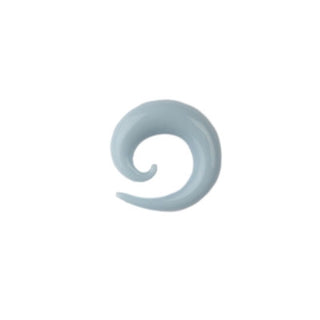 Glass Simple Spiral - Powder Blue Glass Buddha Jewelry