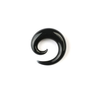 Glass Simple Spiral - Black Glass Buddha Jewelry