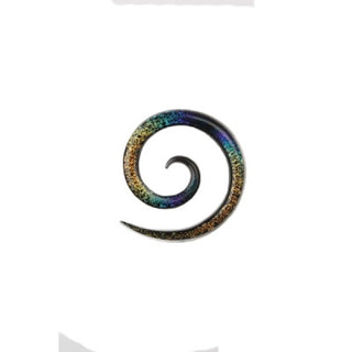 Glass Super Spiral - Rainbow Dichro Glass Buddha Jewelry