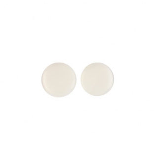 Glass Plugs - White Glass Buddha Jewelry