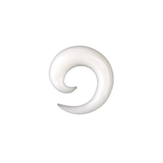 Glass Simple Spiral - White Glass Buddha Jewelry