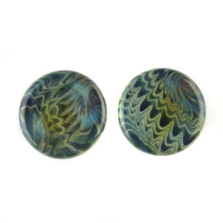 Glass Plugs - Exotic Aqua Glass Buddha Jewelry