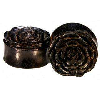Rose Flower Plugs - Arang Wood Plugs Buddha Jewelry