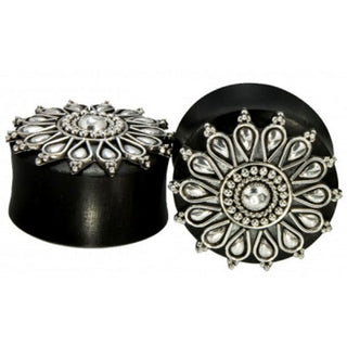 Verdant Plugs - Arang wood + Silver Plugs Buddha Jewelry