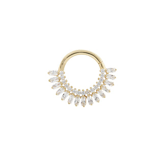 Hypnotic Gold Clicker with CZs by Buddha Jewelry
