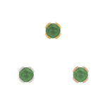 Peekaboo Threadless End with Sandblasted Green Tourmaline Threadless Ends Buddha Jewelry