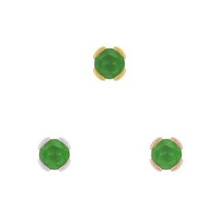 Peekaboo - Sandblasted Green Tourmaline - Threadless End Threadless Ends Buddha Jewelry