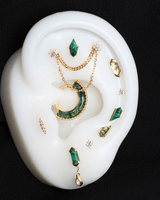 Reputation Threadless End with Malachite Threadless Ends Buddha Jewelry