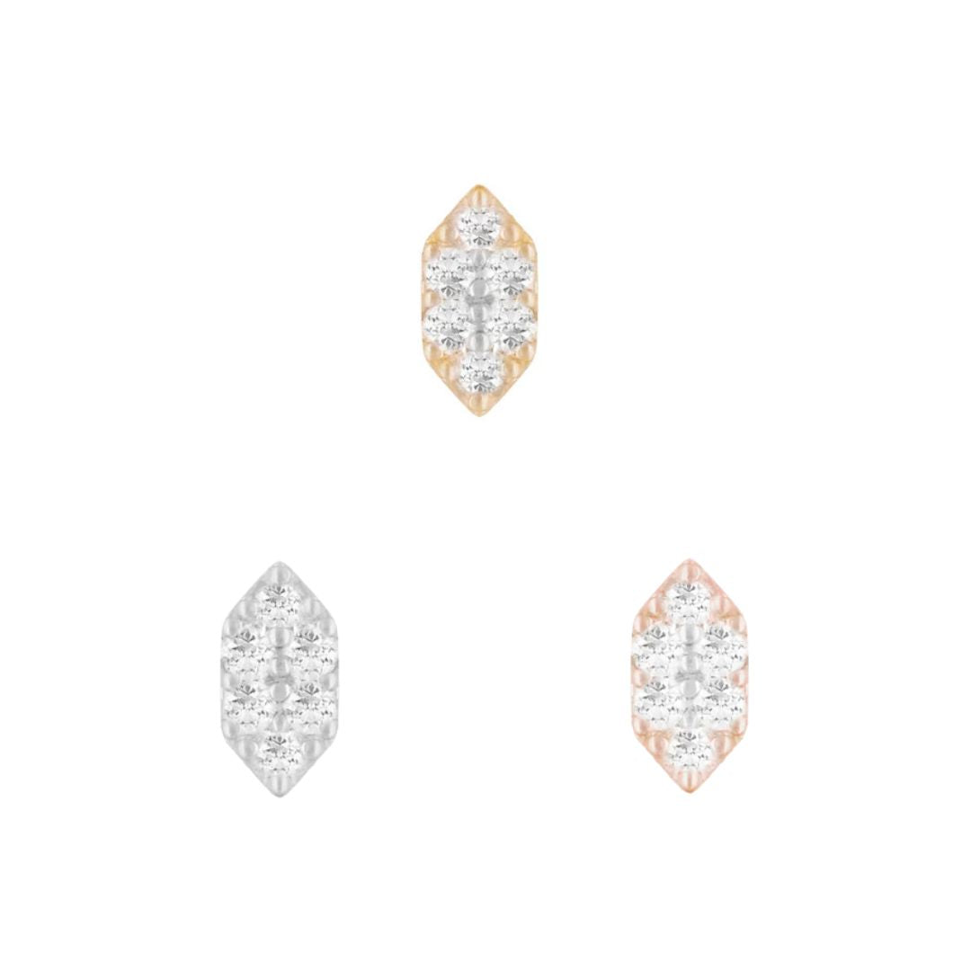 Ba$h Threadless End with Diamond Threadless Ends Buddha Jewelry