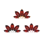 Valentina Threadless End with Garnet Threadless Ends Buddha Jewelry