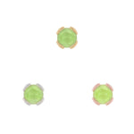 Peekaboo Threadless End with Sandblasted Peridot Threadless Ends Buddha Jewelry