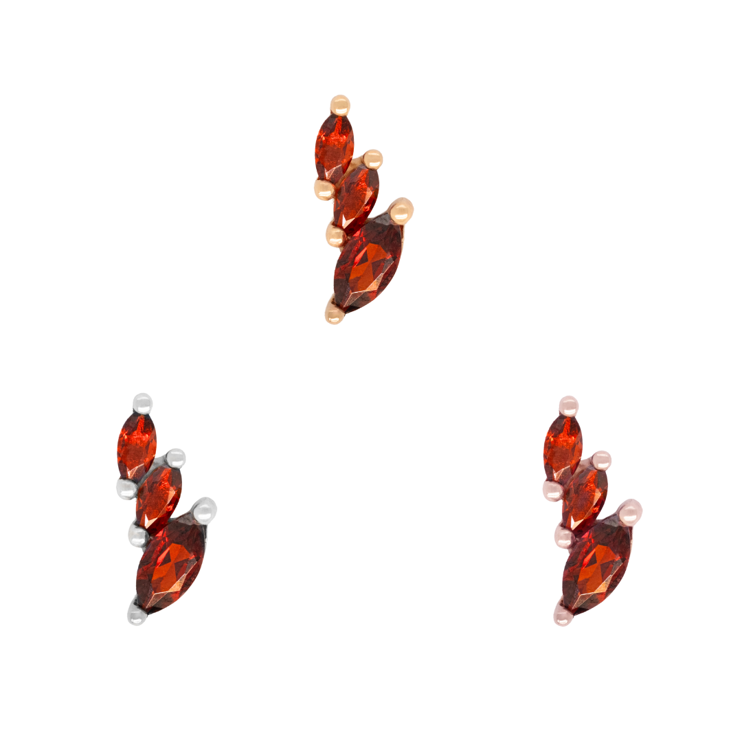 Multiplicity Threadless End with Garnet Threadless Ends Buddha Jewelry