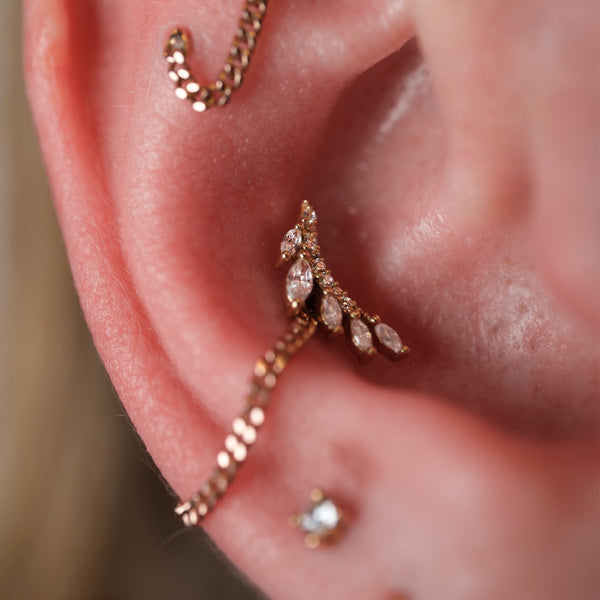 Jardin Threadless End with CZ Threadless Ends Buddha Jewelry