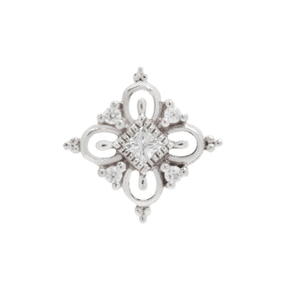 Esmee - CZ - Threadless End Threadless Ends Buddha Jewelry White Gold  