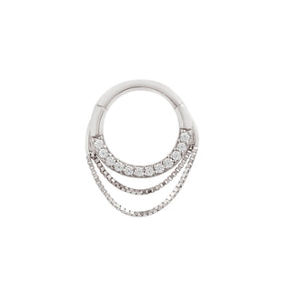 Tempeste - CZ - Clicker Clickers Buddha Jewelry White Gold  