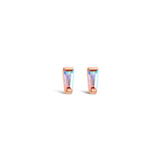 Tapered Baguette - Mercury Mist Topaz - Threadless End Threadless Ends Buddha Jewelry Rose Gold  