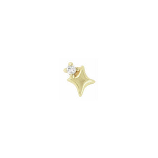Star Stuff - Diamond - Threadless End Threadless Ends Buddha Jewelry Yellow Gold