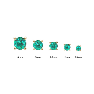 Emerald Prong (Lab Grown) - Threadless End Threadless Ends Buddha Jewelry