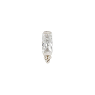 Dior - CZ - Threadless End Threadless Ends Buddha Jewelry White Gold  