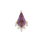 APP-Noble Threadless End with Amethyst Threadless Ends Buddha Jewelry 14k Yellow Gold