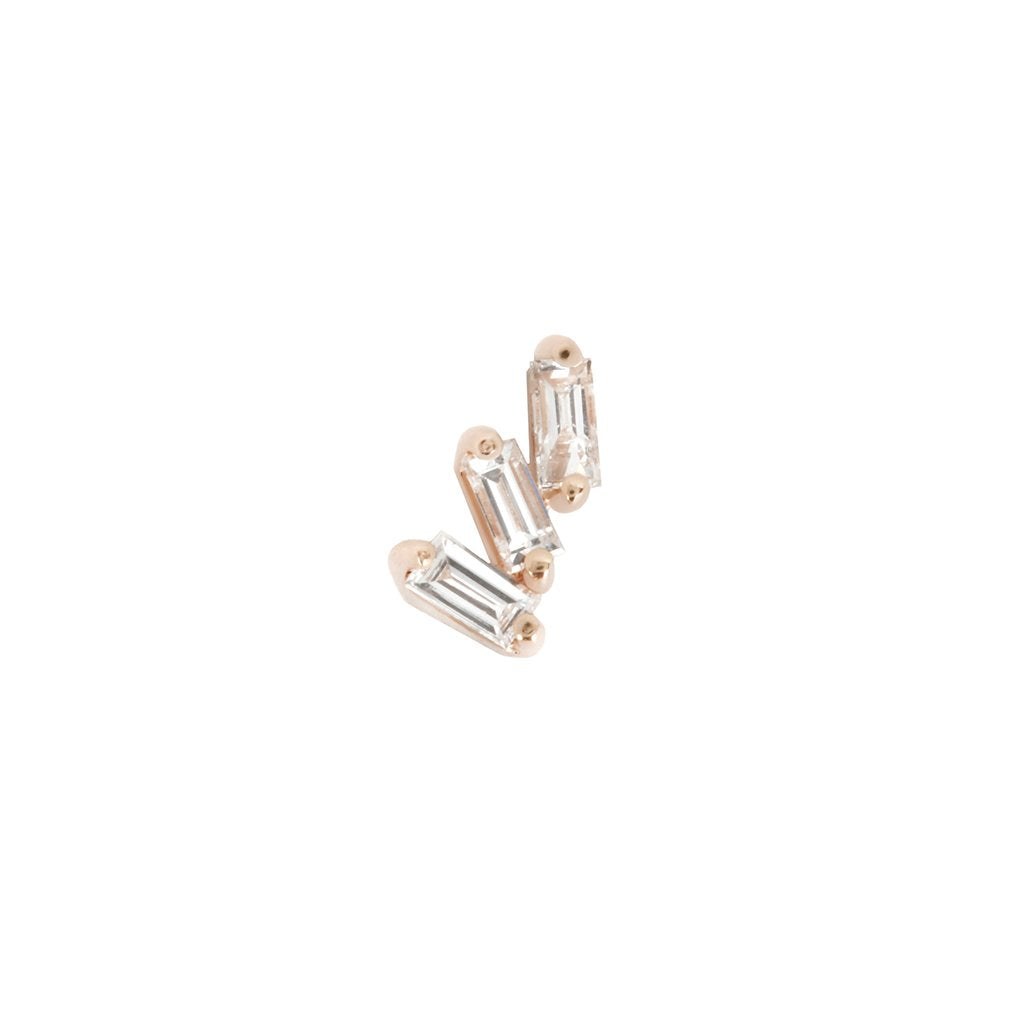 Staxx Threadless End with CZ Threadless Ends Buddha Jewelry 14k Rose Gold Left
