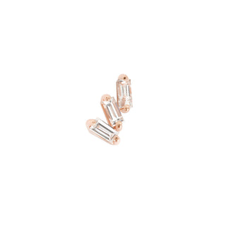 Staxx - White Topaz - Threadless End Threadless Ends Buddha Jewelry Rose Gold Left 