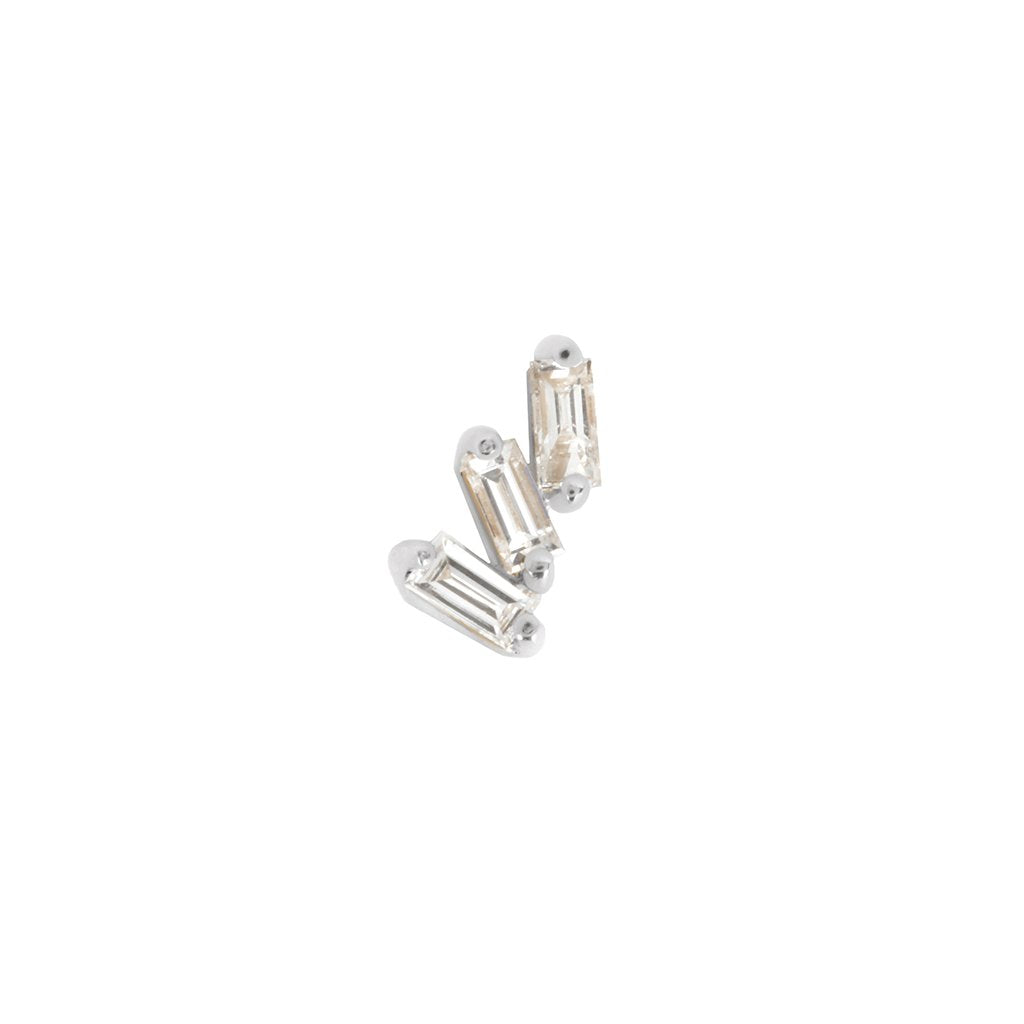 Staxx Threadless End with CZ Threadless Ends Buddha Jewelry 14k White Gold Left