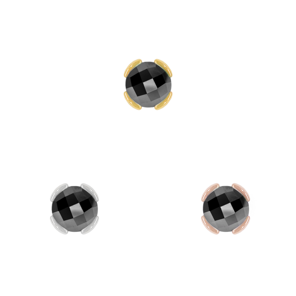 Peekaboo Threadless End with Black Spinel Threadless Ends Buddha Jewelry