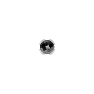 Peekaboo - Black Spinel - Threadless End Threadless Ends Buddha Jewelry White Gold