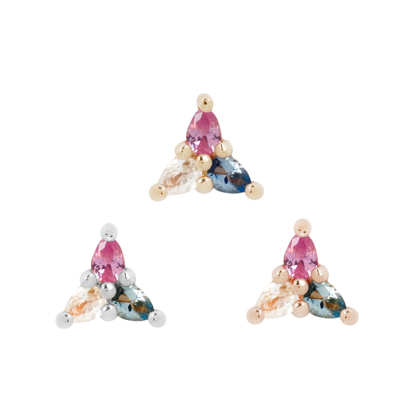 3 Little Pears Trans Pride Threadless End Threadless Ends Buddha Jewelry