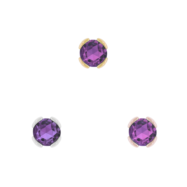 Peekaboo Threadless End with Amethyst Threadless Ends Buddha Jewelry