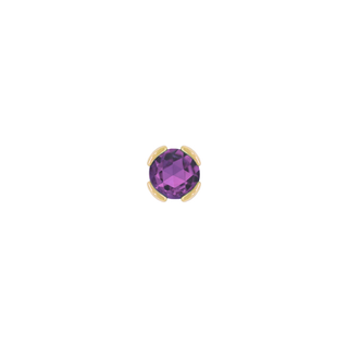 Peekaboo - Amethyst - Threadless End Threadless Ends Buddha Jewelry Yellow Gold