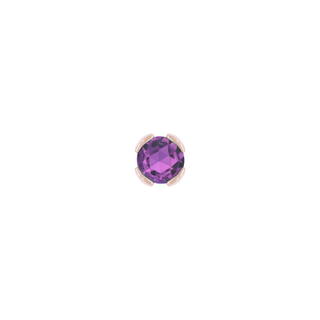 Peekaboo - Amethyst - Threadless End Threadless Ends Buddha Jewelry Rose Gold