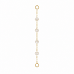4 Bead Chain with Pearl Chains Buddha Jewelry