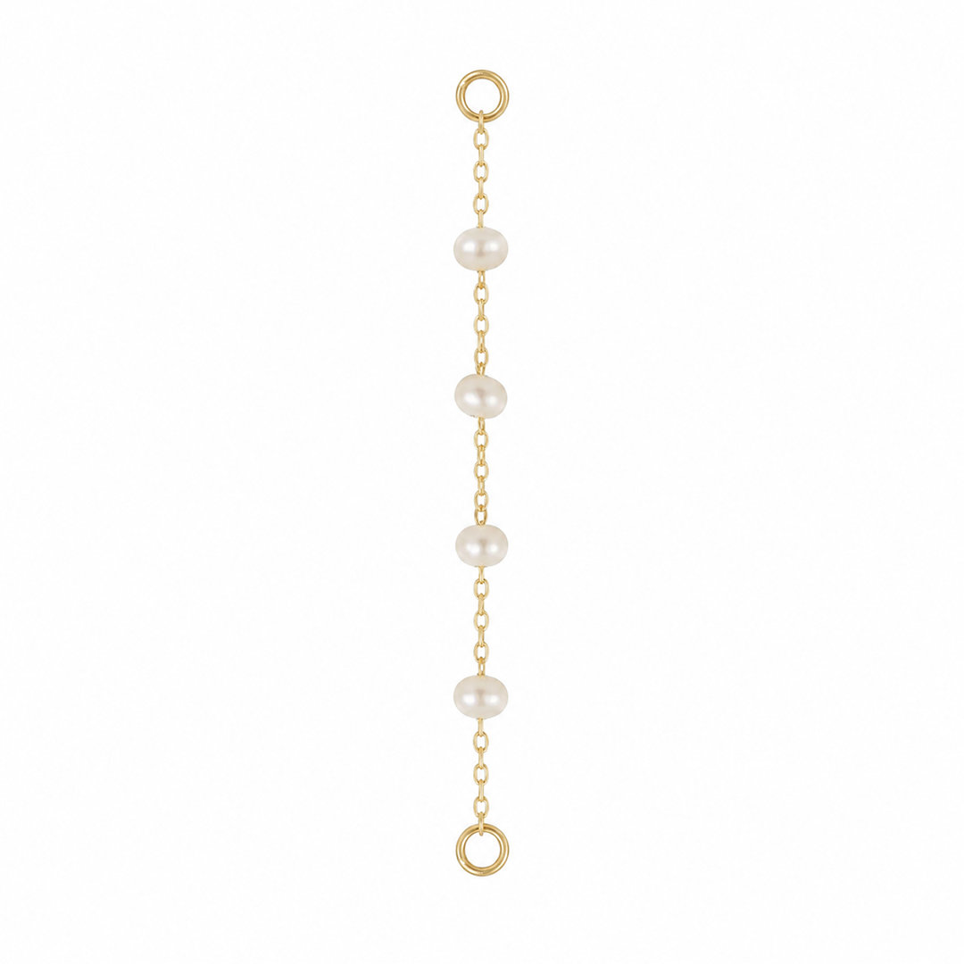 4 Bead Chain with Pearl Chains Buddha Jewelry