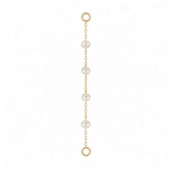 4 Bead Chain with Pearl Chains Buddha Jewelry