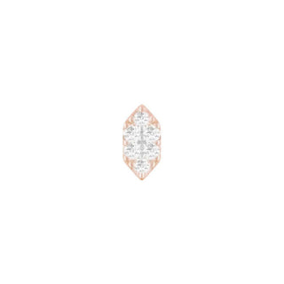 Ba$h - Diamond - Threadless End Threadless Ends Buddha Jewelry Rose Gold